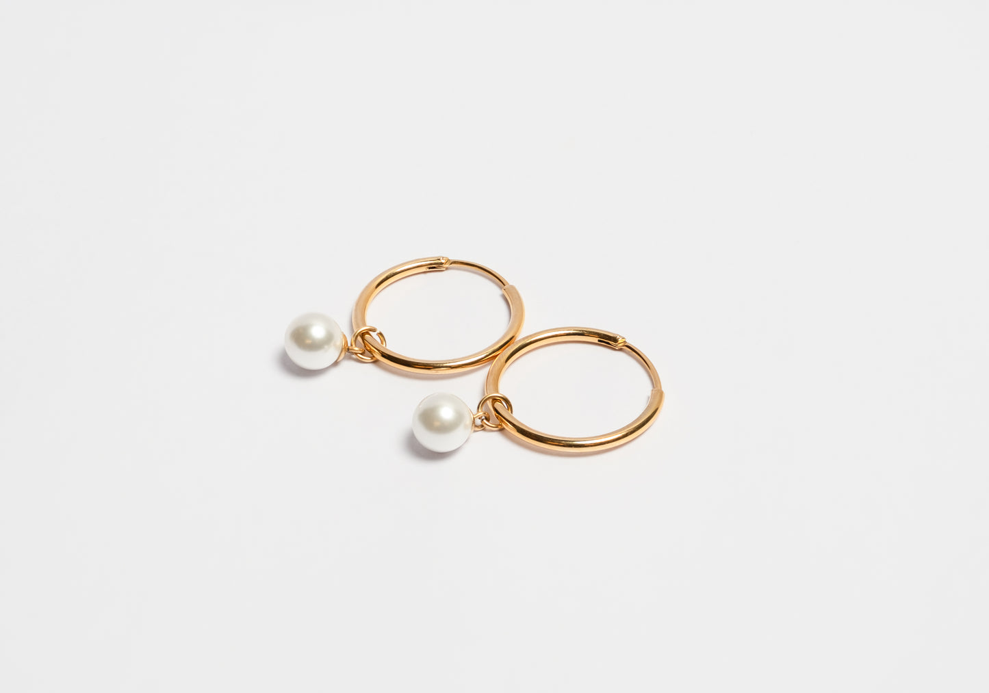 Alba Pearl Drop Big Hoops